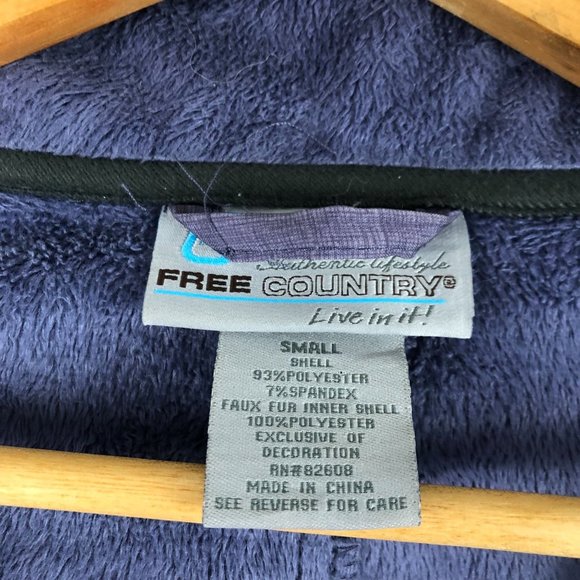 Free Country Women's Size Small Purple Softshell Fleece Lined Full Zip Jacket - Picture 8 of 9